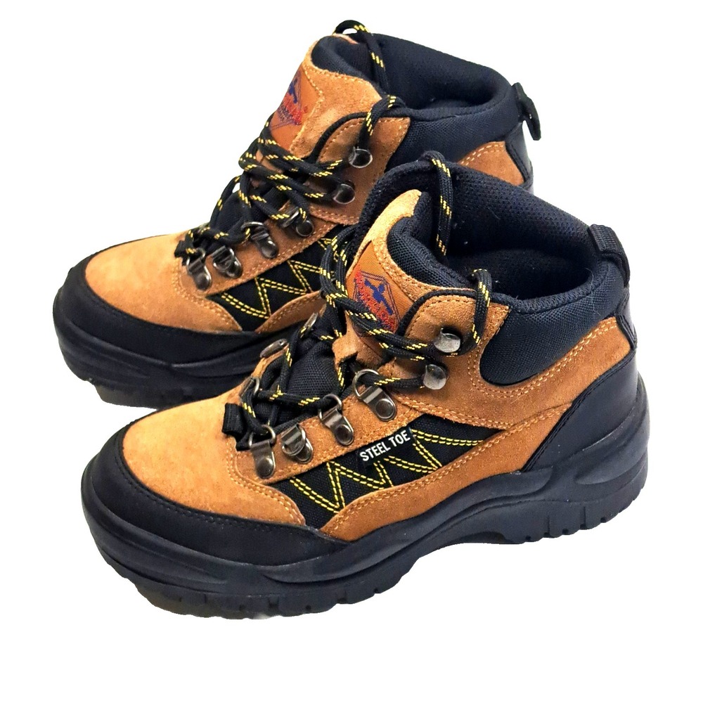 Work Load Hard Working Footwear Woman's 5 M STEEL TOE Boots 4535321 ROCK